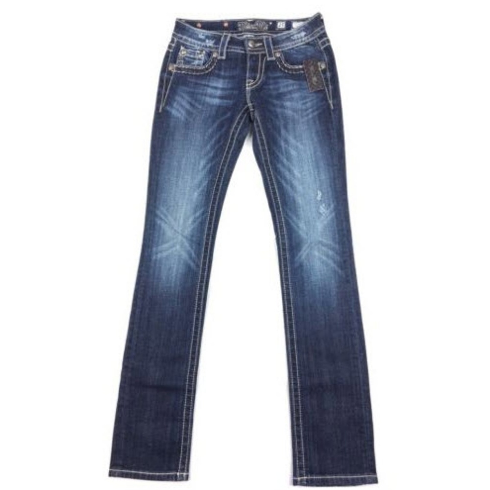 Miss Me Jeans Straight Leg Embellished Cross 25 - Picture 5 of 7